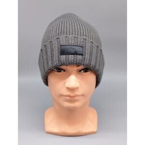 UFC Wide Cuff Rib Hat Beanie Stocking Cap Gray Youth, Ladies or Small Men's